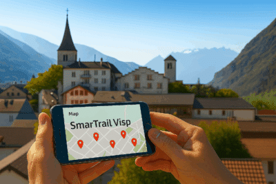 Press photo Visp - dusk